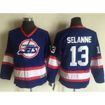 Jets #13 Teemu Selanne Light Blue CCM Throwback Stitched Youth NHL Jersey Jets #13 Teemu Selanne Light Blue CCM Throwback Stitched Youth NHL Jersey