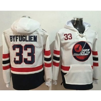 Jets #33 Dustin Byfuglien White Name & Number Pullover NHL Hoodie Jets #33 Dustin Byfuglien White Name & Number Pullover NHL Hoodie