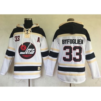 Jets #33 Dustin Byfuglien White Sawyer Hooded Sweatshirt Stitched NHL Jersey Jets #33 Dustin Byfuglien White Sawyer Hooded Sweatshirt Stitched NHL Jersey