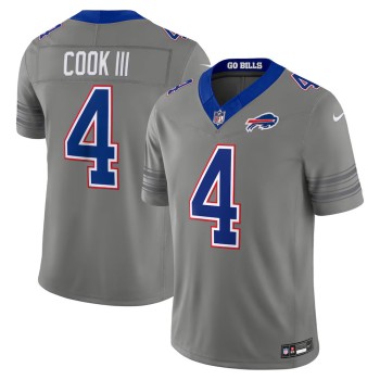 Youth Buffalo Bills #4 James Cook III Nike Gray Nickel City Vapor F.U.S.E. Limited Jersey Youth Buffalo Bills #4 James Cook III Nike Gray Nickel City Vapor F.U.S.E. Limited Jersey