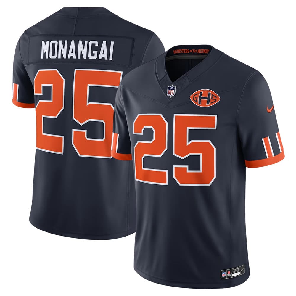 Men's Chicago Bears #25 Kyle Monangai Navy 2026 Rivalries Collection Vapor F.U.S.E. Limited Jersey