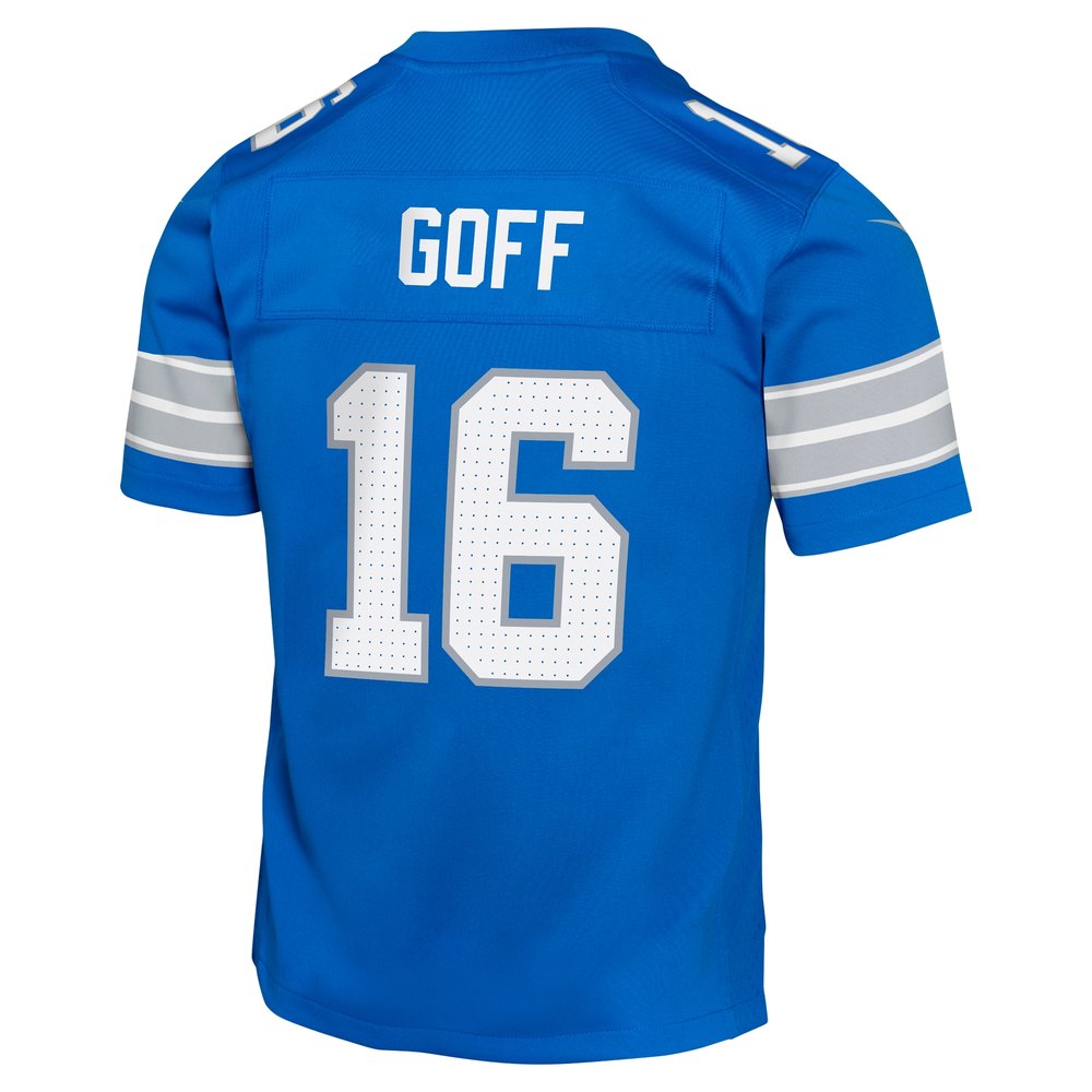 Youth Detroit Lions #16 Jared Goff Blue Team Player Game Jersey
