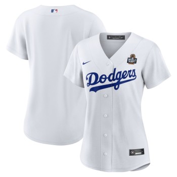Women's Los Angeles Dodgers White 2024 World Series Home Replica Jersey Women's Los Angeles Dodgers White 2024 World Series Home Replica Jersey