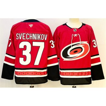 Youth Carolina Hurricanes #37 Andrei Svechnikov Red 2024-25 Home Stitched Hockey Jersey