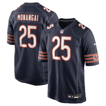 Men's Chicago Bears #25 Kyle Monangai Navy Game Jersey Men's Chicago Bears #25 Kyle Monangai Navy Game Jersey