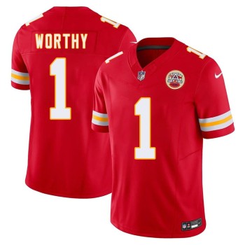 Men's Kansas City Chiefs #1 Xavier Worthy Red 2024 NFL Draft First Round Pick Player F.U.S.E. Vapor Untouchable Limited Stitched Football Jersey Men's Kansas City Chiefs #1 Xavier Worthy Red 2024 NFL Draft First Round Pick Player F.U.S.E. Vapor Untouchable Limited Stitched Football Jersey
