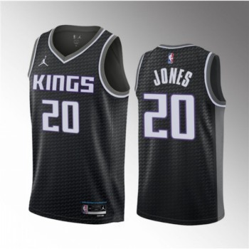 Men's Sacramento Kings #20 Colby Jones Black 2023 Draft Statement Edition Stitched Jersey Men's Sacramento Kings #20 Colby Jones Black 2023 Draft Statement Edition Stitched Jersey