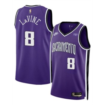 Men's Sacramento Kings #8 Zach LaVine Purple 2025 Classic Edition Stitched Basketball Jersey Men's Sacramento Kings #8 Zach LaVine Purple 2025 Classic Edition Stitched Basketball Jersey
