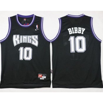 Kings #10 Mike Bibby Black Throwback Stitched NBA Jersey Kings #10 Mike Bibby Black Throwback Stitched NBA Jersey