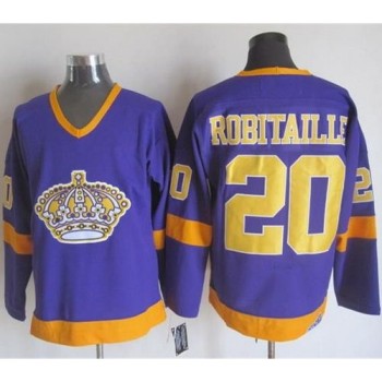 Kings #20 Luc Robitaille Purple/Yellow CCM Throwback Stitched NHL Jersey Kings #20 Luc Robitaille Purple/Yellow CCM Throwback Stitched NHL Jersey