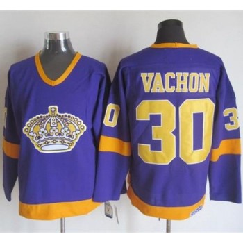 Kings #30 Rogie Vachon Purple/Yellow CCM Throwback Stitched NHL Jersey Kings #30 Rogie Vachon Purple/Yellow CCM Throwback Stitched NHL Jersey