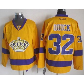 Kings #32 Jonathan Quick Gold Alternate Stitched NHL Jersey Kings #32 Jonathan Quick Gold Alternate Stitched NHL Jersey