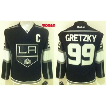 Kings #99 Wayne Gretzky Black Home Women's Stitched NHL Jersey