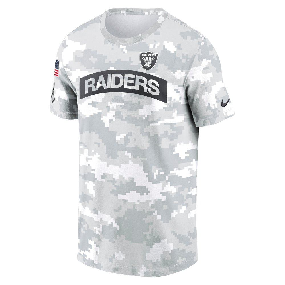 Men's Las Vegas Raiders Arctic Camo 2024 Salute To Service Performance T-Shirt