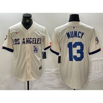 Men's Los Angeles Dodgers #13 Max Muncy Cream Stitched Baseball Jersey Men's Los Angeles Dodgers #13 Max Muncy Cream Stitched Baseball Jersey