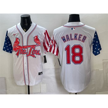 Men's St. Louis Cardinals #18 Jordan Walker 2026 White Independence Day Vapor Premier Limited Baseball Jersey Men's St. Louis Cardinals #18 Jordan Walker 2026 White Independence Day Vapor Premier Limited Baseball Jersey