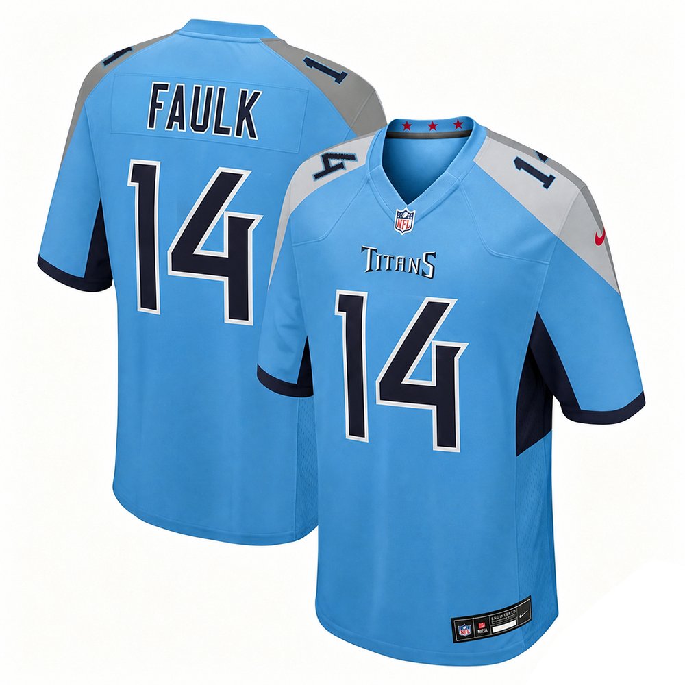 Men's Tennessee Titans #14 Carnell Tate Blue 2026 NFL Draft Game Jersey Men's Tennessee Titans #14 Carnell Tate Blue 2026 NFL Draft Game Jersey
