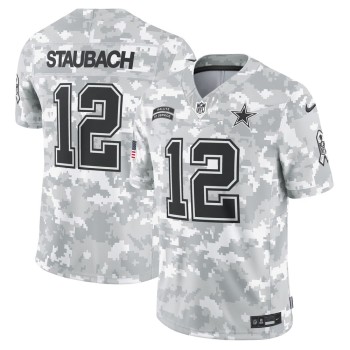 Men's Dallas Cowboys Roger Staubach Arctic Camo 2024 Salute to Service Retired Player Limited Jersey Men's Dallas Cowboys Roger Staubach Arctic Camo 2024 Salute to Service Retired Player Limited Jersey