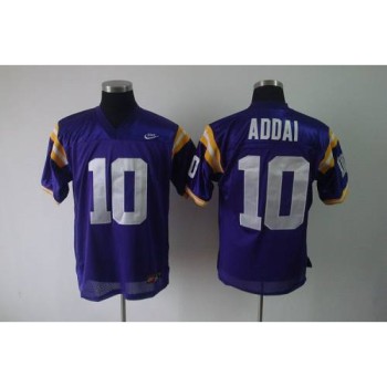 LSU Tigers #10 Joseph Addai Purple Stitched NCAA Jersey LSU Tigers #10 Joseph Addai Purple Stitched NCAA Jersey