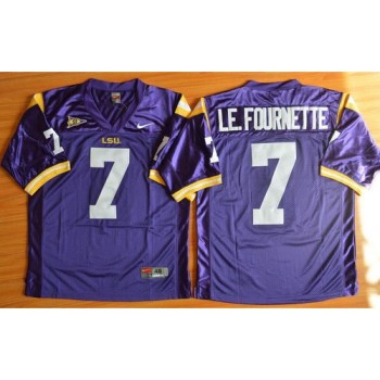 LSU Tigers #7 Leonard Fournette Purple Stitched NCAA Jersey LSU Tigers #7 Leonard Fournette Purple Stitched NCAA Jersey