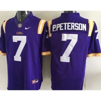 LSU Tigers #7 P.Peterson Purple Stitched NCAA Jersey LSU Tigers #7 P.Peterson Purple Stitched NCAA Jersey