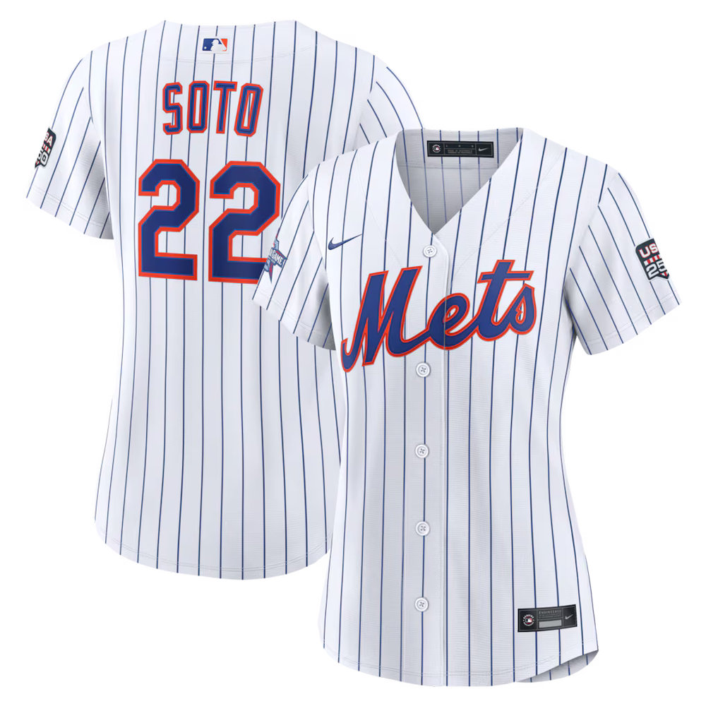 Women's New York Mets #22 Juan Soto Nike White 2026 All-Star Game Replica Jersey Women's New York Mets #22 Juan Soto Nike White 2026 All-Star Game Replica Jersey