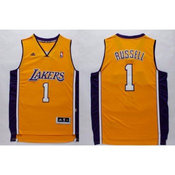 Lakers #1 D'Angelo Russell Yellow Stitched NBA Jersey Lakers #1 D'Angelo Russell Yellow Stitched NBA Jersey