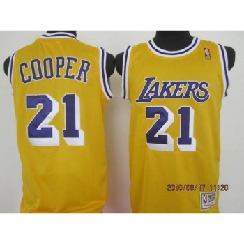 Lakers #21 Michael Cooper Stitched Yellow Throwback NBA Jersey Lakers #21 Michael Cooper Stitched Yellow Throwback NBA Jersey