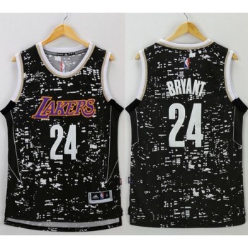 Lakers #24 Kobe Bryant Black City Light Stitched NBA Jersey Lakers #24 Kobe Bryant Black City Light Stitched NBA Jersey