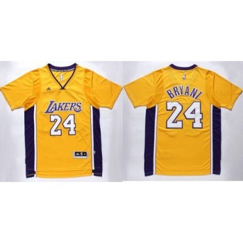 Lakers #24 Kobe Bryant Gold Short Sleeve Stitched NBA Jersey Lakers #24 Kobe Bryant Gold Short Sleeve Stitched NBA Jersey