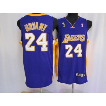 Lakers #24 Kobe Bryant Stitched Purple Champion Patch NBA Jersey Lakers #24 Kobe Bryant Stitched Purple Champion Patch NBA Jersey