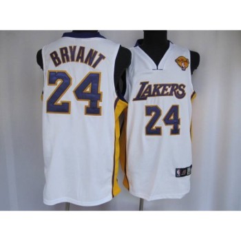 Lakers #24 Kobe Bryant Stitched White Final Patch NBA Jersey Lakers #24 Kobe Bryant Stitched White Final Patch NBA Jersey