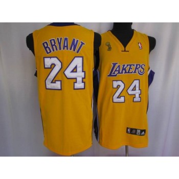 Lakers #24 Kobe Bryant Stitched Yellow Champion Patch NBA Jersey Lakers #24 Kobe Bryant Stitched Yellow Champion Patch NBA Jersey