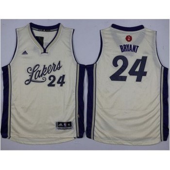Lakers #24 Kobe Bryant White 2015-2016 Christmas Day Stitched Youth NBA Jersey Lakers #24 Kobe Bryant White 2015-2016 Christmas Day Stitched Youth NBA Jersey