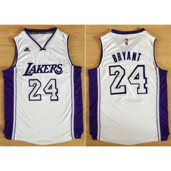 Lakers #24 Kobe Bryant White New Fashion Stitched NBA Jersey Lakers #24 Kobe Bryant White New Fashion Stitched NBA Jersey