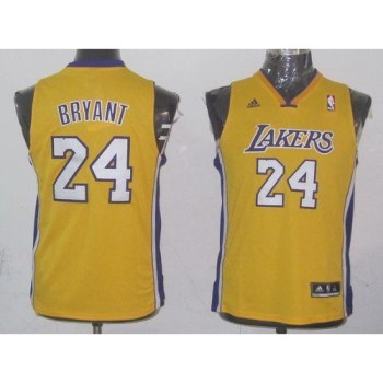 Lakers #24 Kobe Bryant Yellow Champion Patch Stitched Youth NBA Jersey Lakers #24 Kobe Bryant Yellow Champion Patch Stitched Youth NBA Jersey