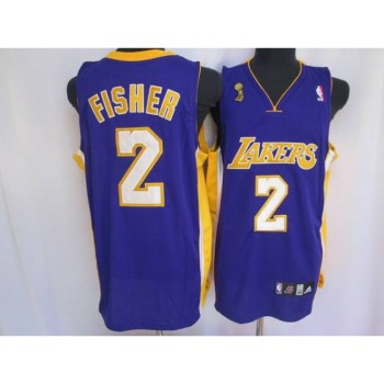 Lakers #2 Derek Fisher Stitched Purple Champion Patch NBA Jersey Lakers #2 Derek Fisher Stitched Purple Champion Patch NBA Jersey