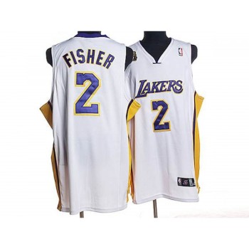 Lakers #2 Derek Fisher Stitched White NBA Jersey Lakers #2 Derek Fisher Stitched White NBA Jersey