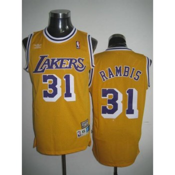 Lakers #31 Kurt Rambis Stitched Yellow Throwback NBA Jersey Lakers #31 Kurt Rambis Stitched Yellow Throwback NBA Jersey