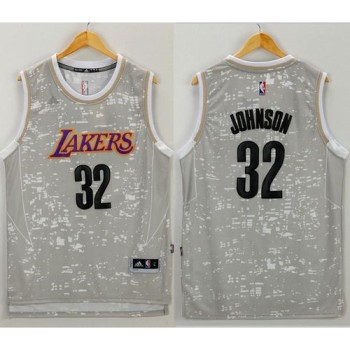 Lakers #32 Magic Johnson Grey City Light Stitched NBA Jersey Lakers #32 Magic Johnson Grey City Light Stitched NBA Jersey