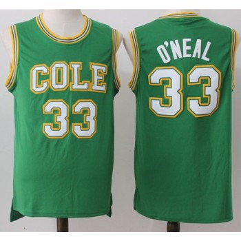 Lakers #33 Shaquille O'Neal Green Robert G. Cole High School Stitched NBA Jersey Lakers #33 Shaquille O'Neal Green Robert G. Cole High School Stitched NBA Jersey