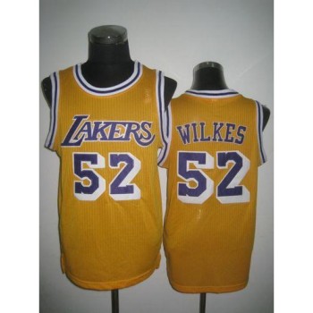 Lakers #52 Jamaal Wilkes Yellow Throwback Stitched NBA Jersey Lakers #52 Jamaal Wilkes Yellow Throwback Stitched NBA Jersey
