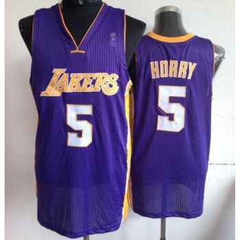 Lakers #5 Robert Horry Purple Throwback Stitched NBA Jersey Lakers #5 Robert Horry Purple Throwback Stitched NBA Jersey