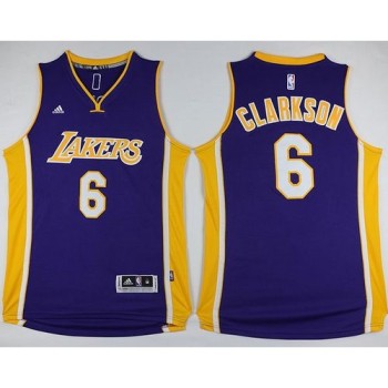 Lakers #6 Jordan Clarkson Purple Stitched NBA Jersey Lakers #6 Jordan Clarkson Purple Stitched NBA Jersey