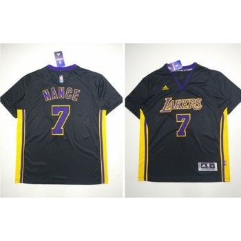 Lakers #7 Larry Nance Black Short Sleeve Stitched NBA Jersey Lakers #7 Larry Nance Black Short Sleeve Stitched NBA Jersey