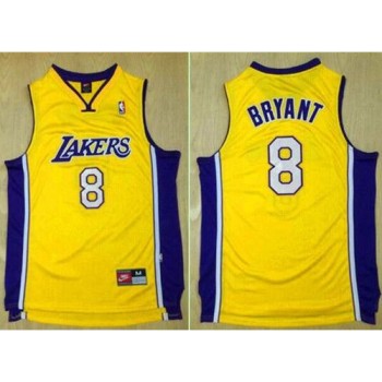 Lakers #8 Kobe Bryant Gold Throwback Stitched NBA Jersey Lakers #8 Kobe Bryant Gold Throwback Stitched NBA Jersey