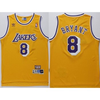 Lakers #8 Kobe Bryant Gold Throwback Stitched NBA Jersey Lakers #8 Kobe Bryant Gold Throwback Stitched NBA Jersey
