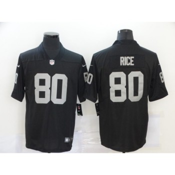 Las Vegas Raiders #80 Jerry Rice Black Vapor Untouchable Limited Stitched Jersey Las Vegas Raiders #80 Jerry Rice Black Vapor Untouchable Limited Stitched Jersey