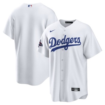 Men's Los Angeles Dodgers White 2024 World Series Champions Home Replica Jersey Men's Los Angeles Dodgers White 2024 World Series Champions Home Replica Jersey