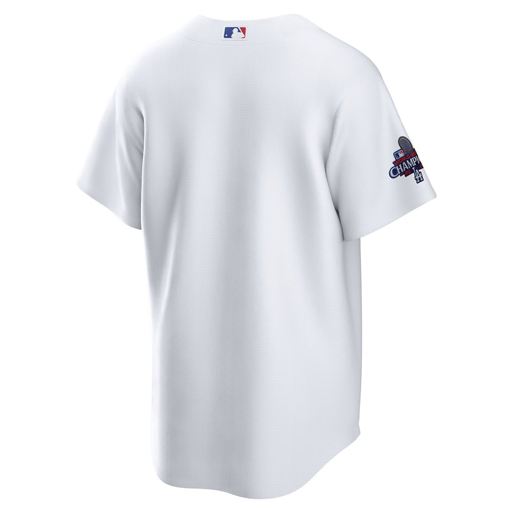 Men's Los Angeles Dodgers White 2024 World Series Champions Home Replica Jersey